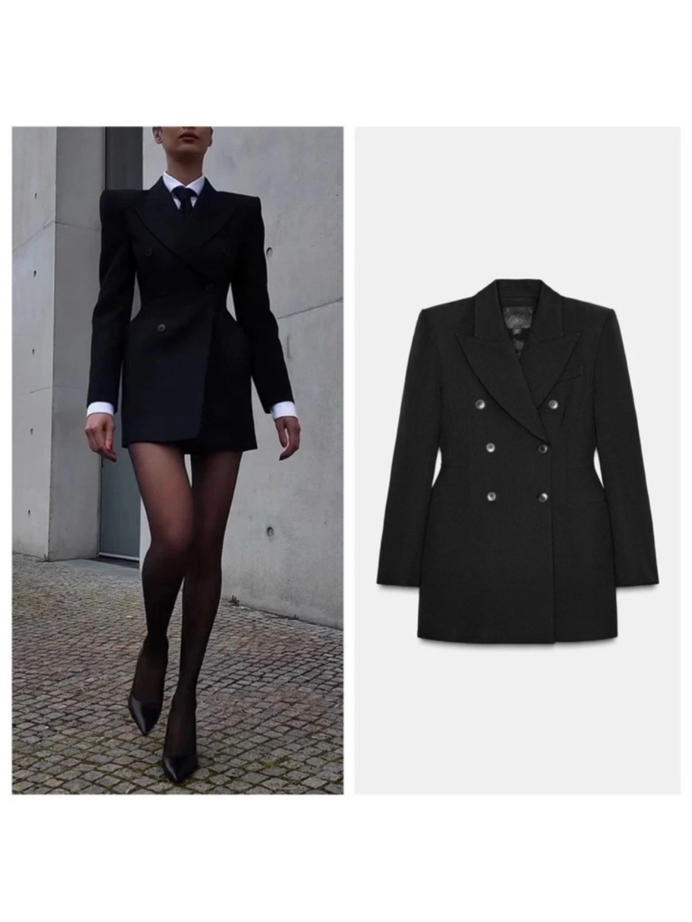 ZARA DOUBLE-BREASTED BLAZER
DRESS ZW COLLECTION